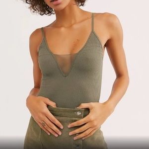 NWT Free People Army Green Tank Top